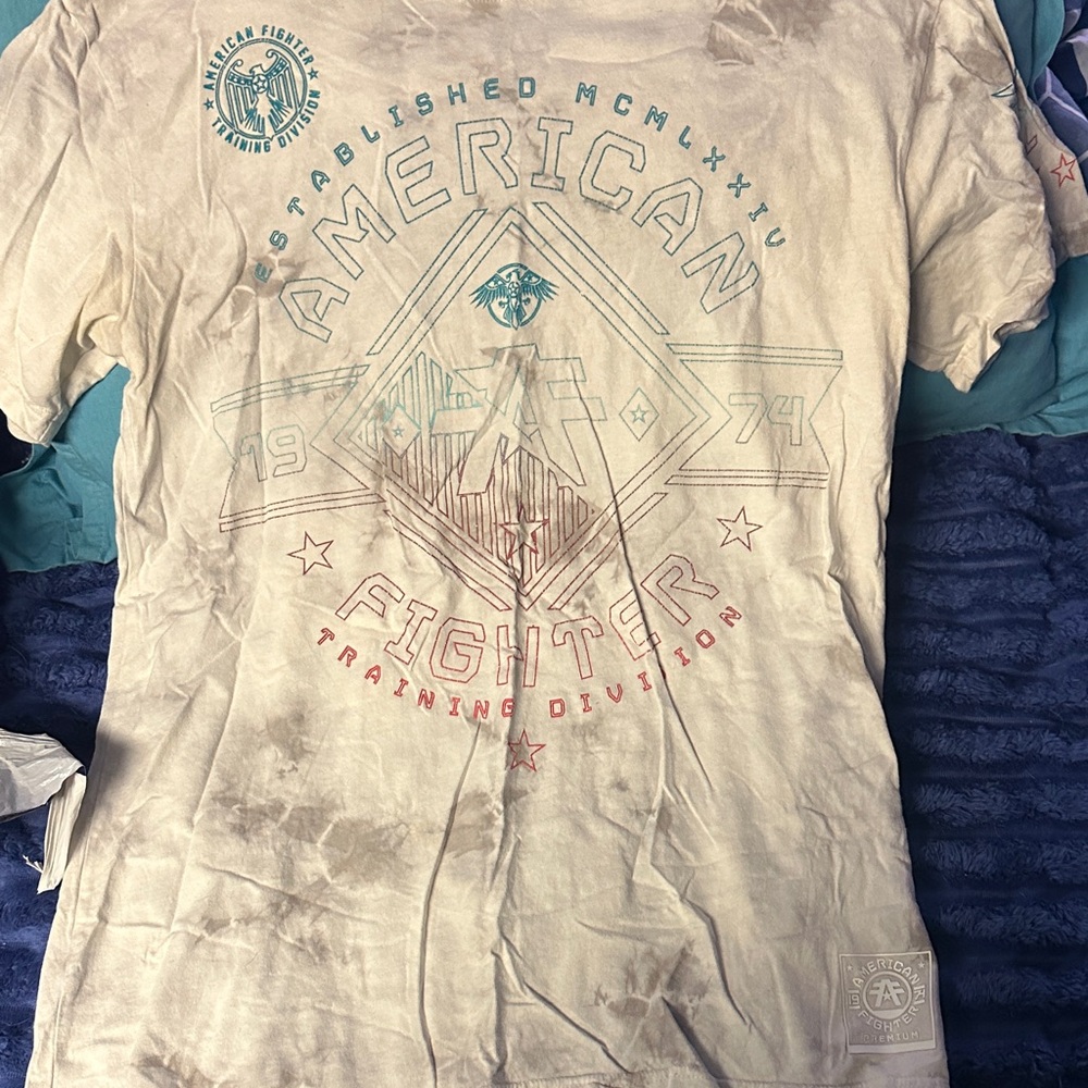 American Fighter Women’s Tee - Cream and Red